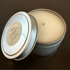Tea Xotics Pink Champagne Soy Candle | Luxury Hand-Poured Tin Candle